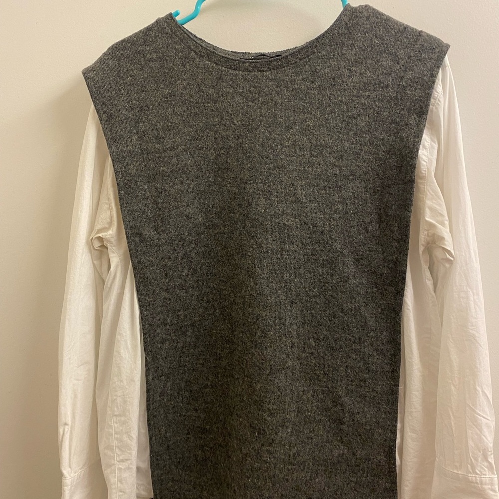 Zara shirt grey & white